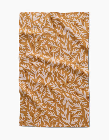 Trail Dusting Gold Tea Towel Geometry