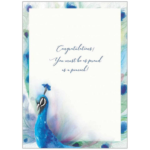 Proud As A Peacock Congratulations  Card Legacy