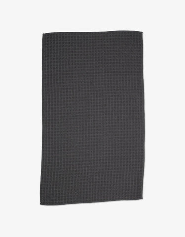 Charcoal Waffle Hand Towel Geometry