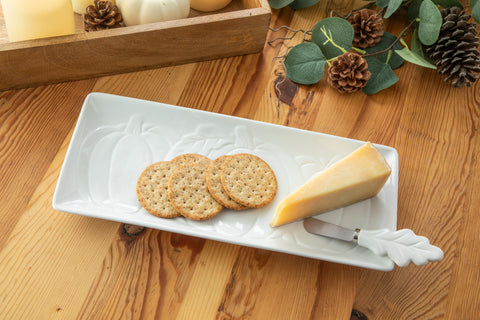 SET: 14" Ceramic Serving Tray & Spreader, Evergreen Enterprises