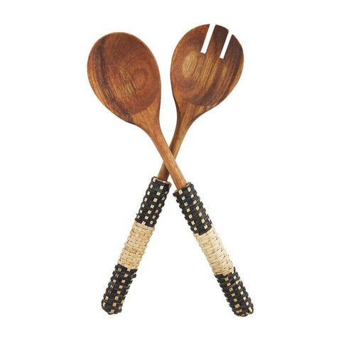 Black Woven Serving Utensils Mud Pie