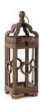 Wood &amp; Glass Lantern 19.5" H Melrose