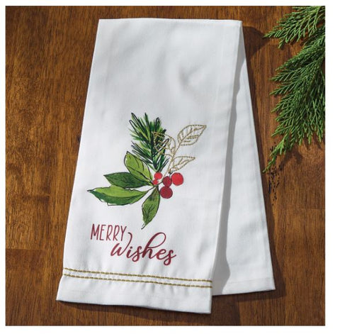 Merry Wishes Dishtowel Park Designs