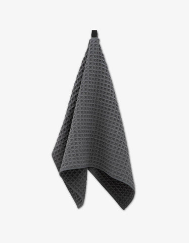 Charcoal Waffle Hand Towel Geometry