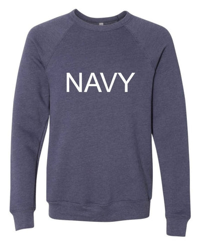 Wisconsin State Graphic Sweatshirt: Navy / XL / Crewneck Autumn Rose Co.