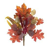 Mixed Fall Leaf Pick 16"H Polyester Melrose