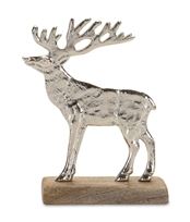 Deer on Base 7"H, Wood/Aluminum Melrose