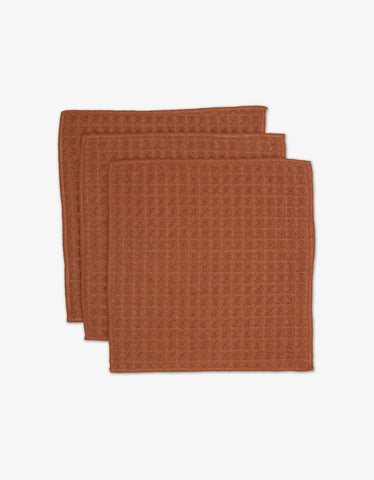 Clay Waffle Washcloth Set Geometry