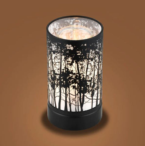 Black Morning Trees Touch Lamp Peterson Housewares