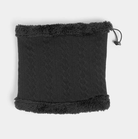 Convertible Snood with Black Sherpa - Black TGB Brands