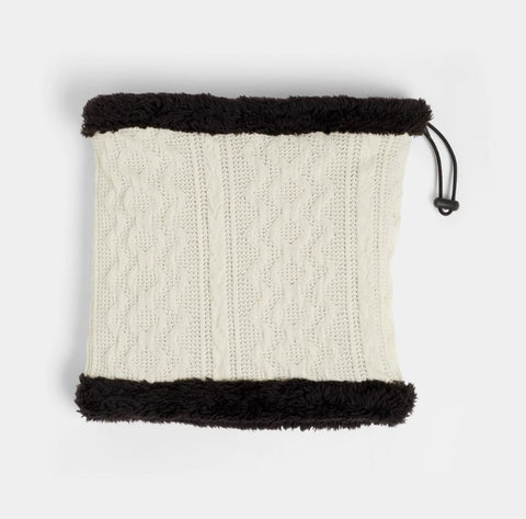 Convertible Snood with Black Sherpa - Cream TGB Brands