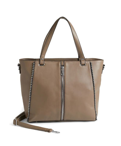 Jenna Studded Tote + Crossbody -  Mushroom TGB Brands