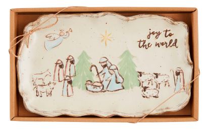 BOXED NATIVITY PLATE Mud Pie