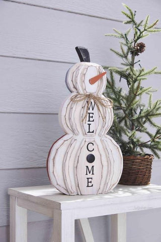 Pumpkin Snowman Reverse Plaque Mud Pie