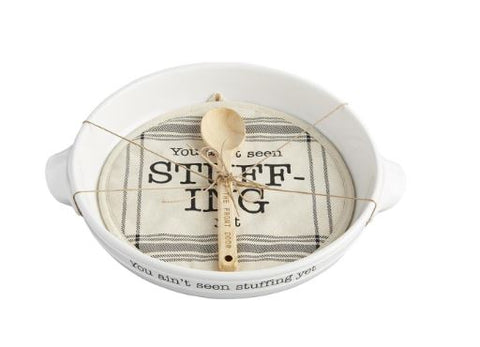 Stuffing Dish &amp; Pot Holder Set Mud Pie