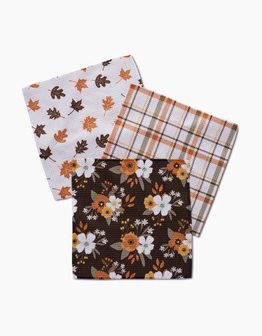 Autumnal Serenade Dishcloth Set Geometry