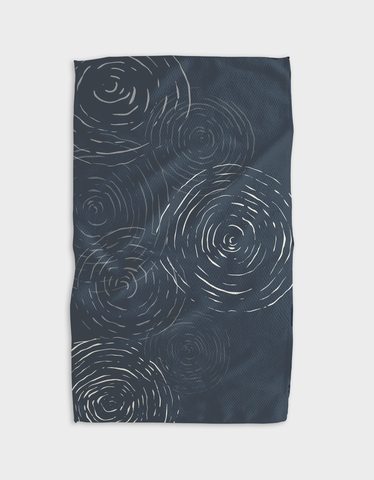 Soft Steps Midnight Tea Towel Geometry