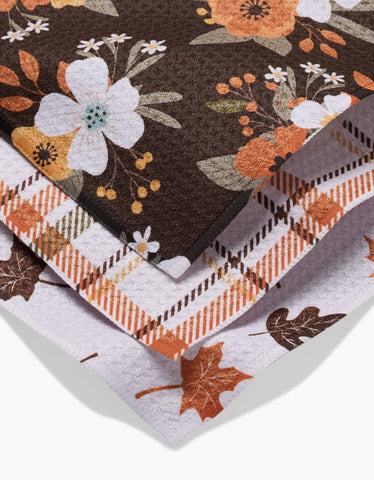 Autumnal Serenade Dishcloth Set Geometry