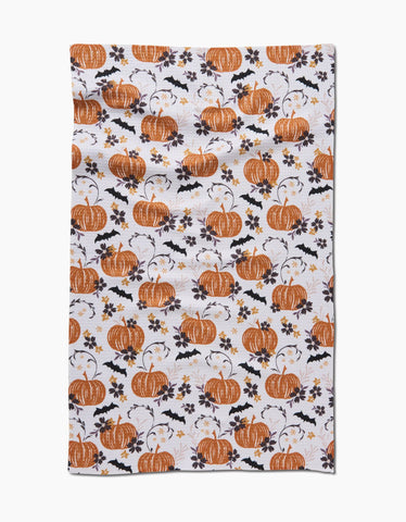 Bats In The Pumpkin Patch Tea Towel Geometry