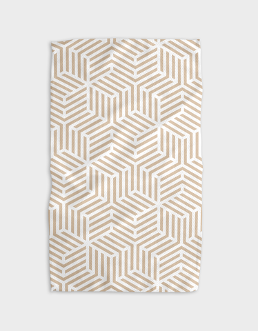 Stacked Cubes Tea Towel Geometry