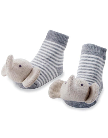 Elephant Rattle Toe Socks Mud Pie