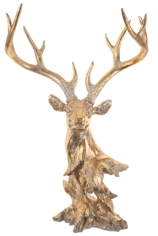 OVERSIZED STAG HEAD FIG RESIN Ganz