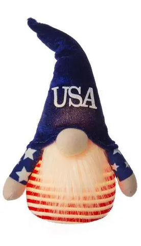 10" LED PATRIOTIC GNOME Ganz