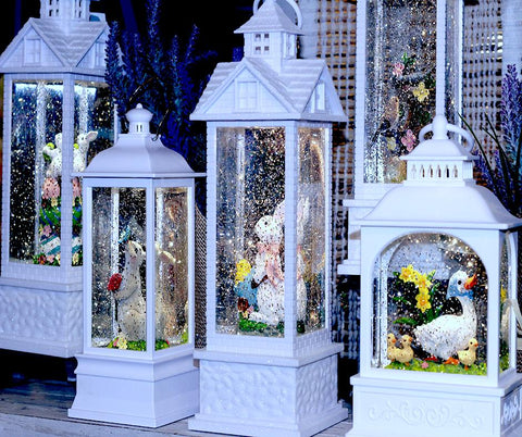 11.75 " BIRDS IN LIGHTED WATER GAZEBO - Treehouse Gift & Home