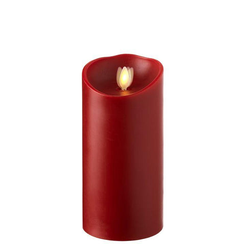 3.5"x7"Moving Flame Red Pillar Candle RAZ