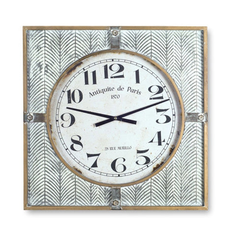 Clock 23.75" Iron Melrose