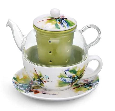 Dragonfly Tea Pot Set Demdaco