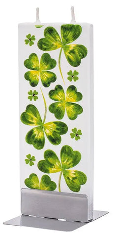 Flat Handmade Candle - St. Patrick's Day Clovers Flatyz