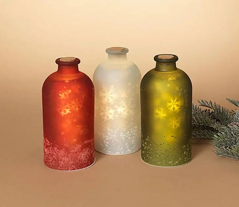 Lighted Glass Bottle Gerson