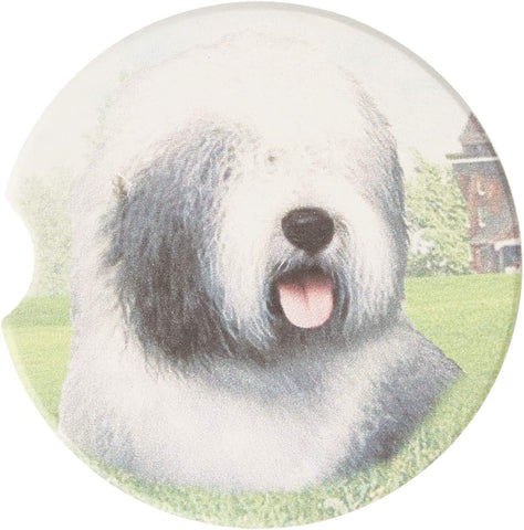 Old English Sheepdog Car Coaster - Treehouse Gift & Home