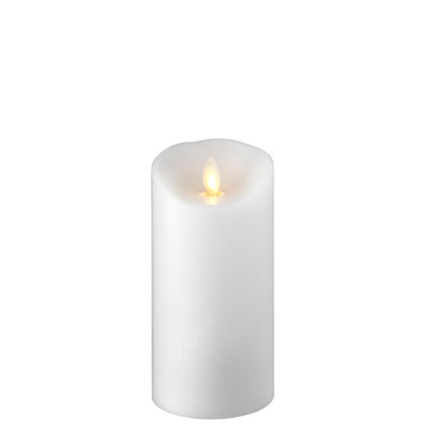 Pillar Candle 3"x6" - White - Push Flame Liown