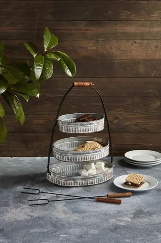 S'mores Tiered Server Set Mud Pie