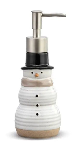 Snowman Ceramic Soap Pump Demdaco