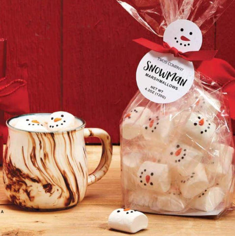 Snowman Marshmallow Candy in Gift Bag Two's Company