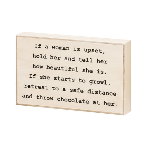 Woman Is Upset Box Sign - Treehouse Gift & Home